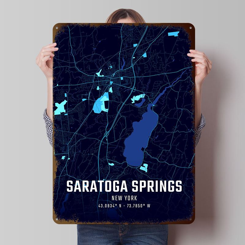 Custom Map Poster - لوحة معدنية مخصصة بتصميم خريطة المدينة