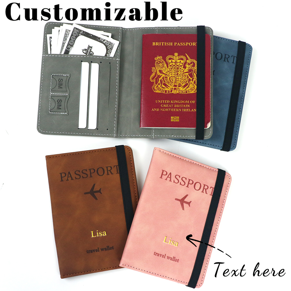 Personalized Name Box - حافظة بطاقات جلدية مخصصة مع حماية