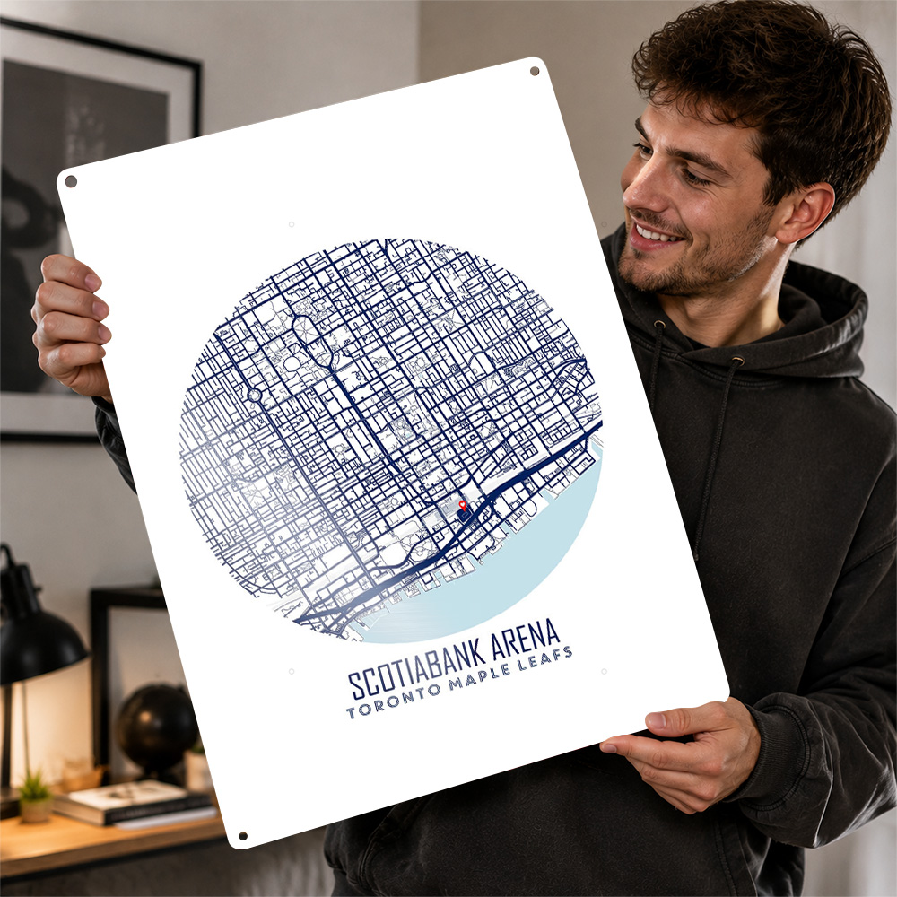 Custom Map Poster - لوحة معدنية مخصصة بتصميم خريطة سكوتيابانك