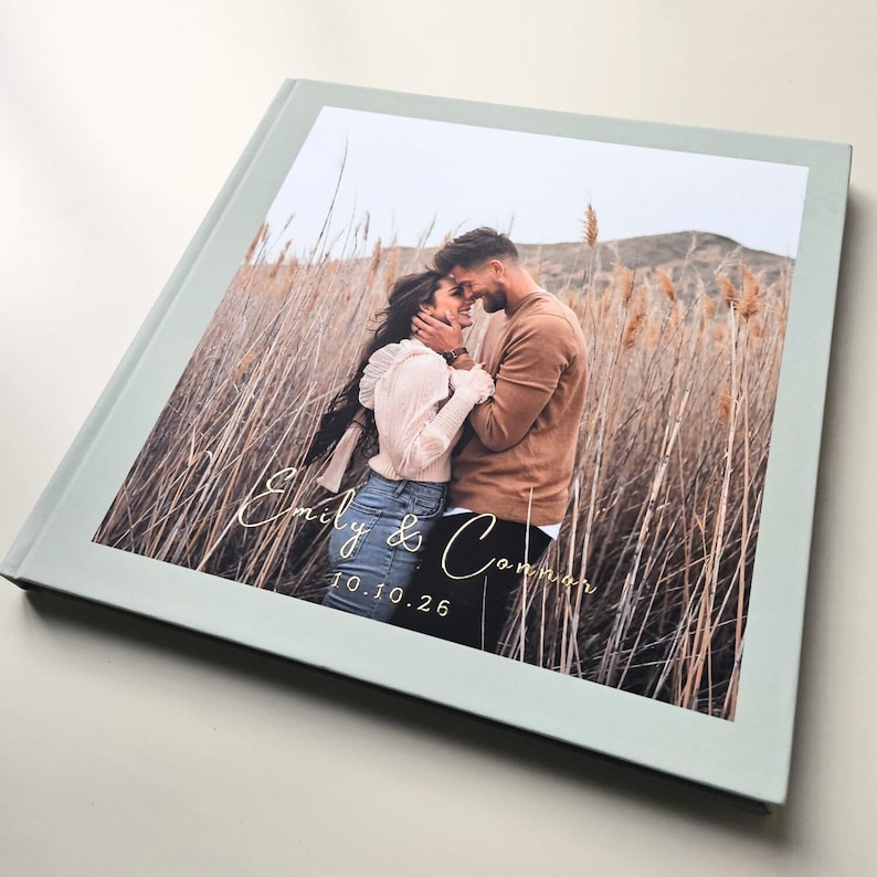 Custom Photo Book - دفتر ضيوف الزفاف المخصص مع غلاف