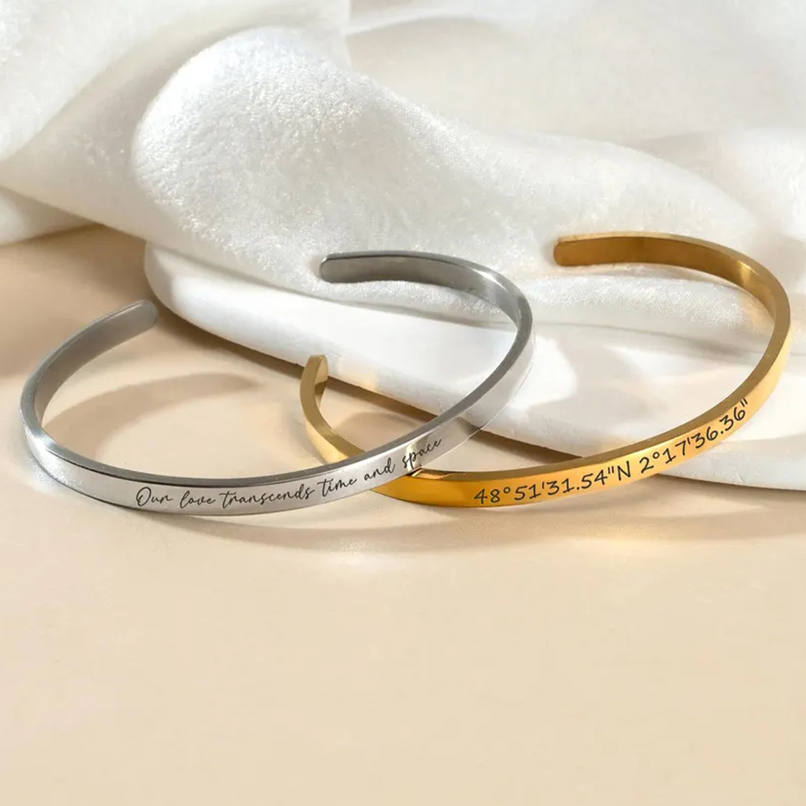 Coordinates Bracelet - Lemegeton محفورة اسم سوار مخصص الرقم