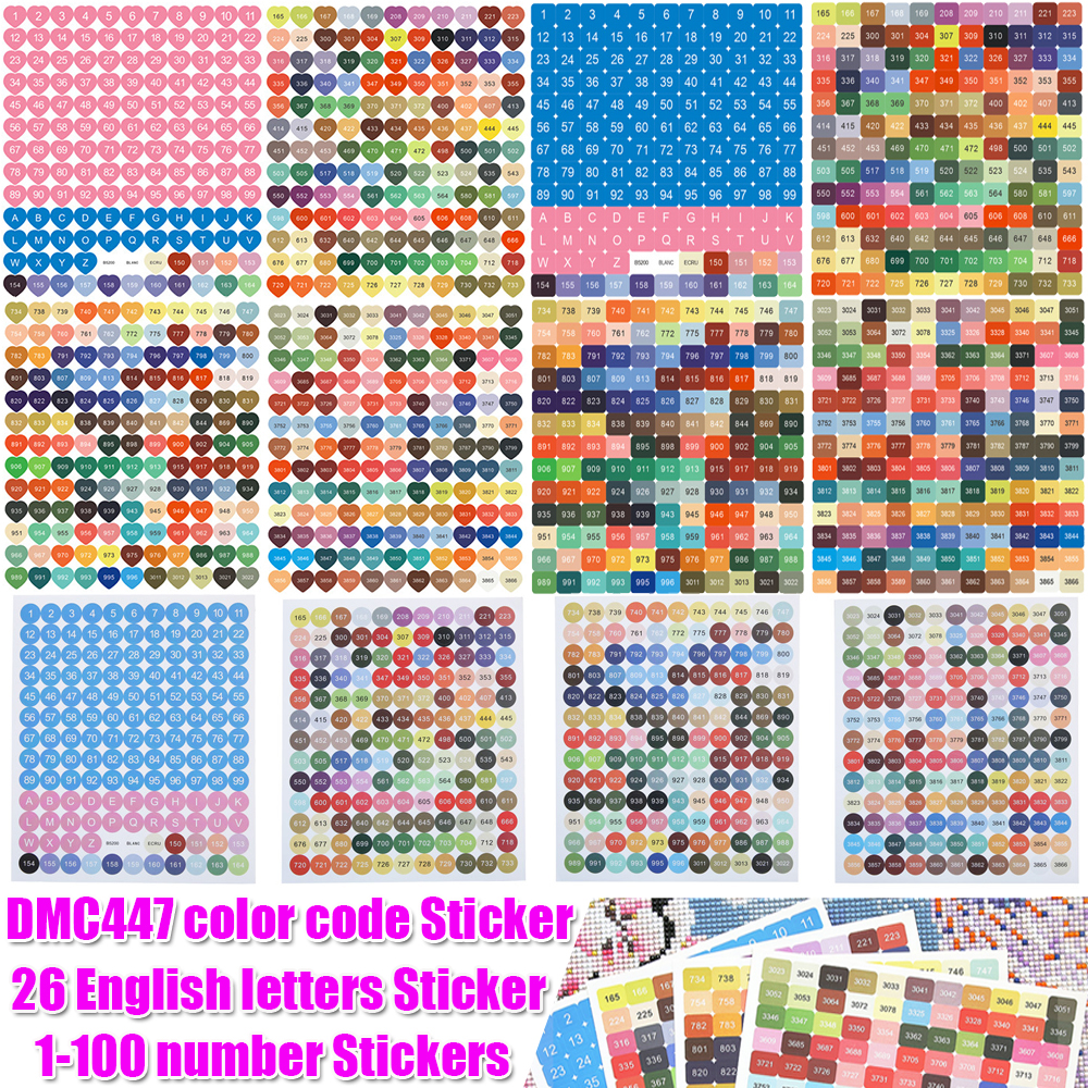 Photo Mosaic Print - ملصقات ملصقات أرقام الألوان DMC لصندوق