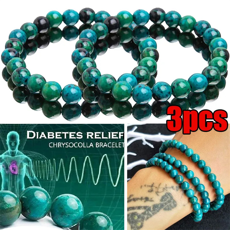 Coordinates Bracelet - الكريزوكولا الملكيت سوار النساء الرجال الحجر