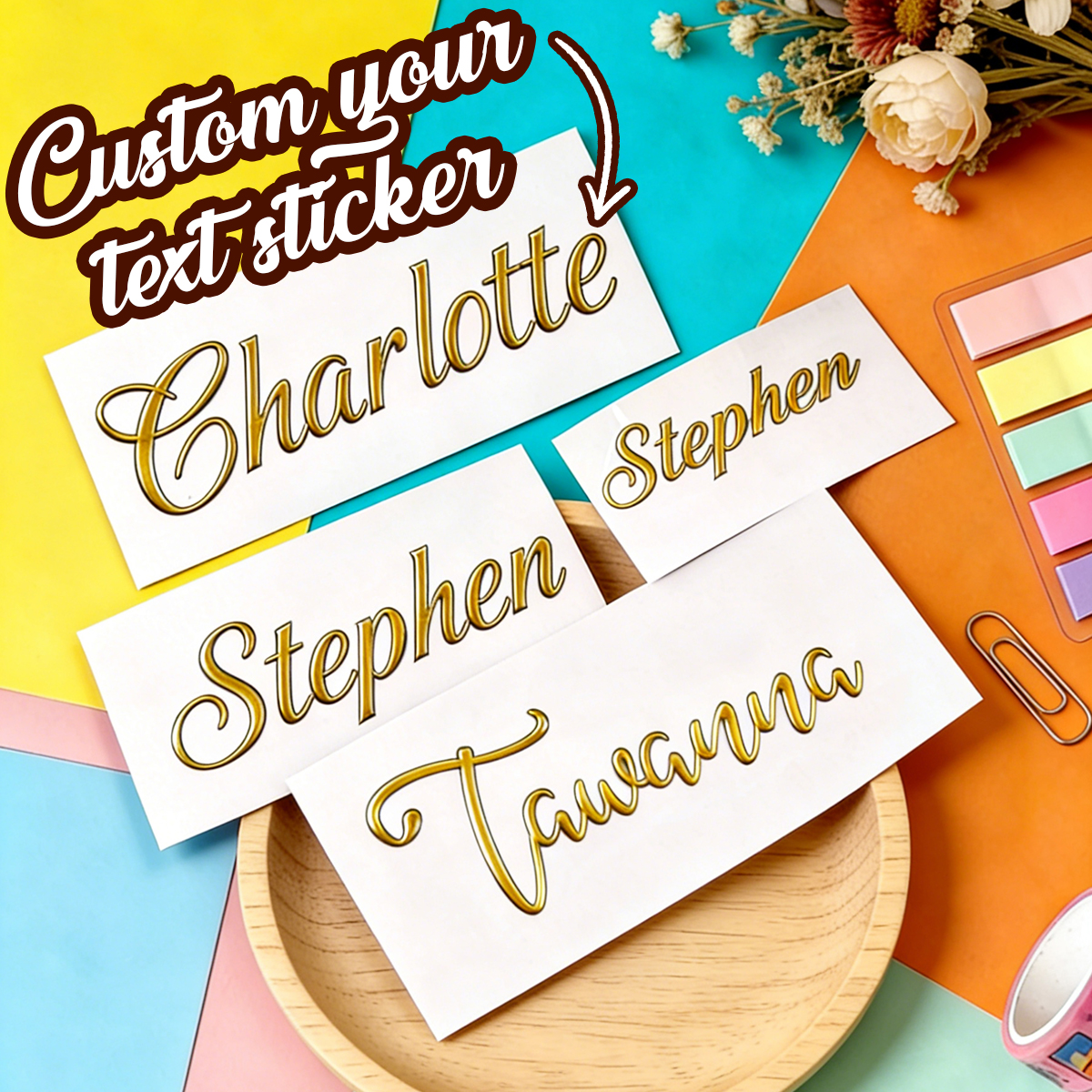 Personalised Candle Label - ملصقات أسماء مخصصة، ملصقات زفاف، ملصقات