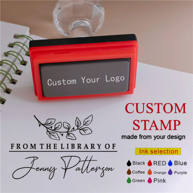 Custom Photo Book - ختم ذاتي التحبير بشعار مخصص، ختم