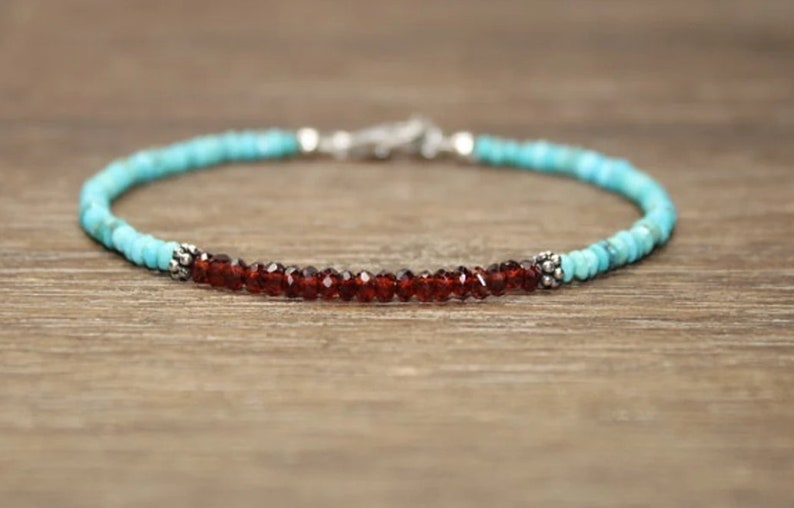 Coordinates Bracelet - العقيق والجمال النائم الفيروز سوار ،