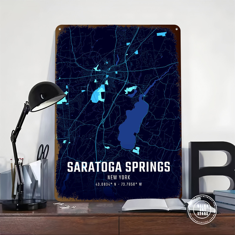 لوحة معدنية مخصصة بتصميم خريطة - مراجعة Custom Map Poster وسعره