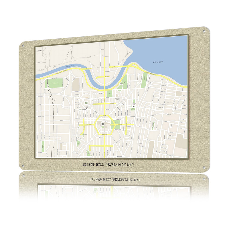 ملصق معدني لخريطة سايلنت هيل ر - مراجعة Custom Map Poster وسعره