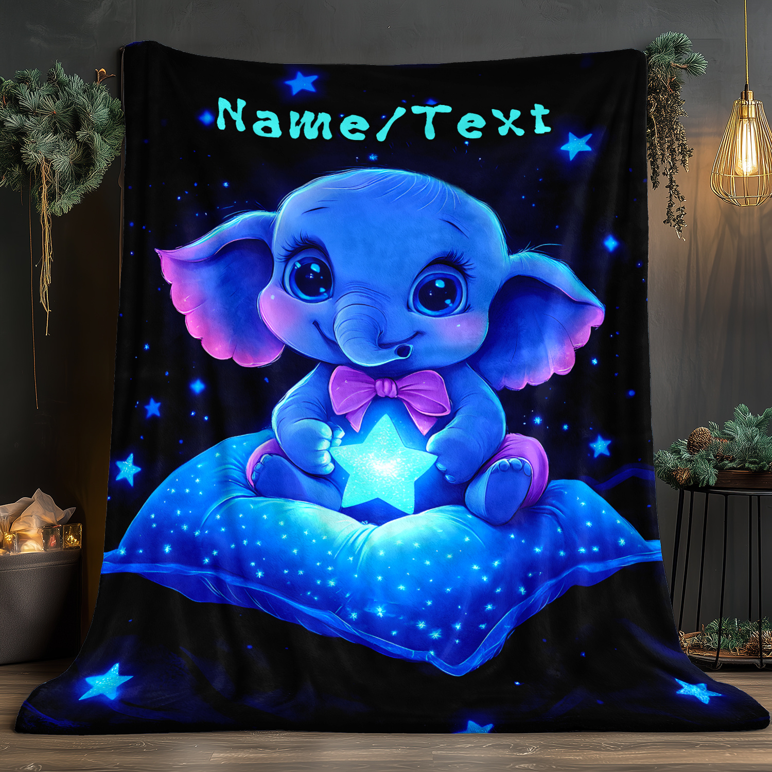 بطانية مخصصة بتصميم فيل أزرق ل - مراجعة Custom Night Sky وسعره