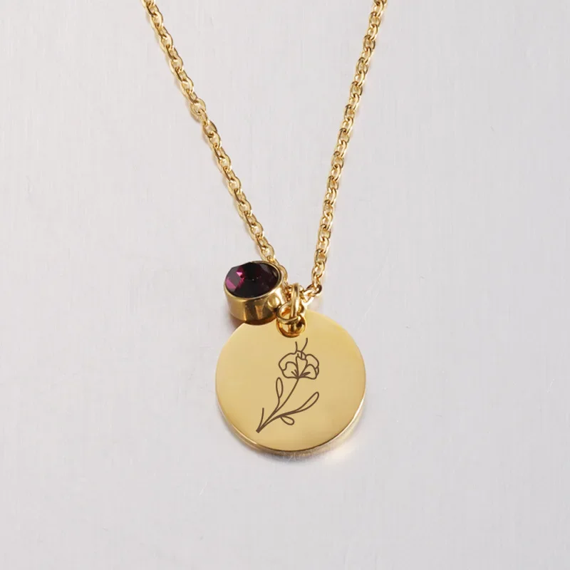 شهر الميلاد الزهور Clipart أقر - مراجعة Birth Flower Necklace وسعره