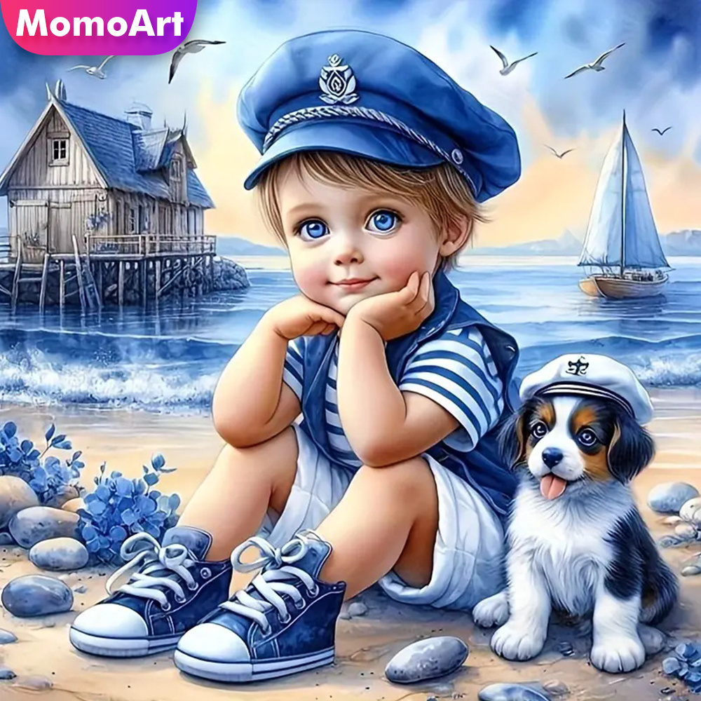 Momoart كامل الماس اللوحة طفل  - مراجعة Photo Mosaic Print وسعره