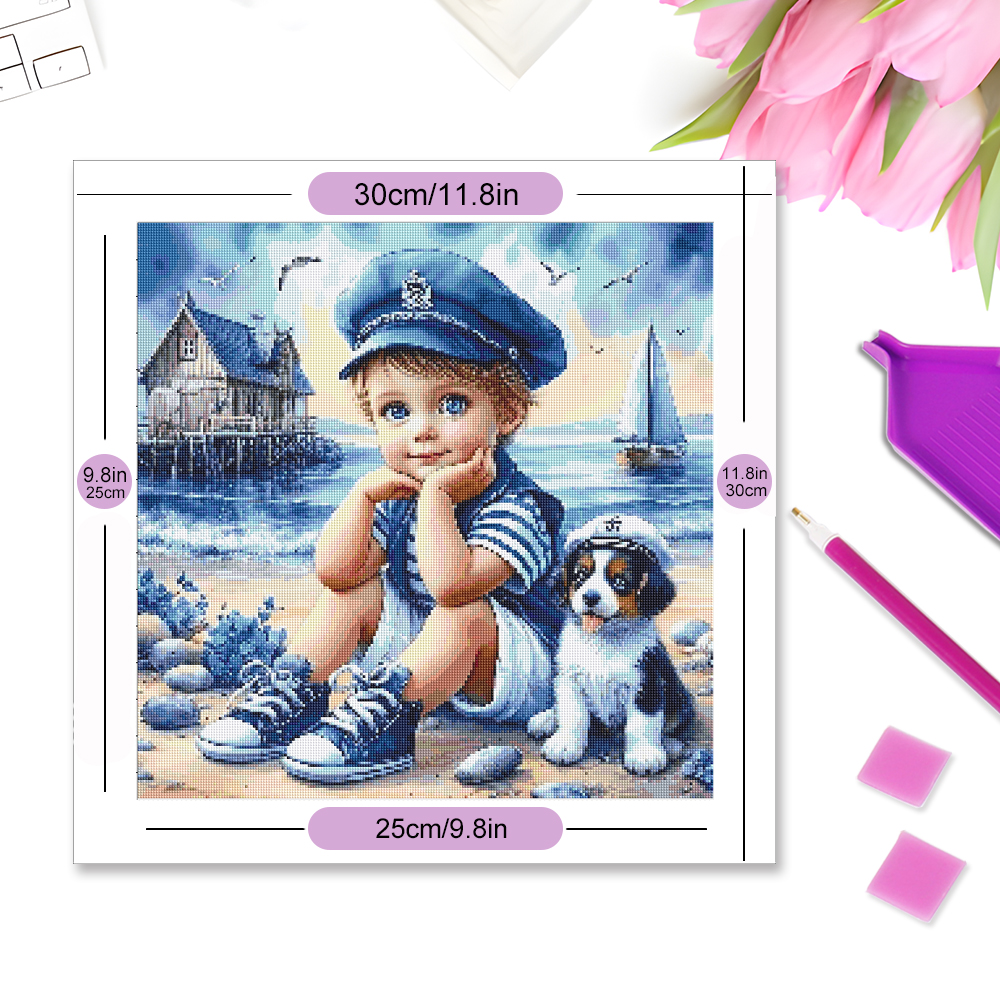 Momoart كامل الماس اللوحة طفل  - مراجعة Photo Mosaic Print وسعره