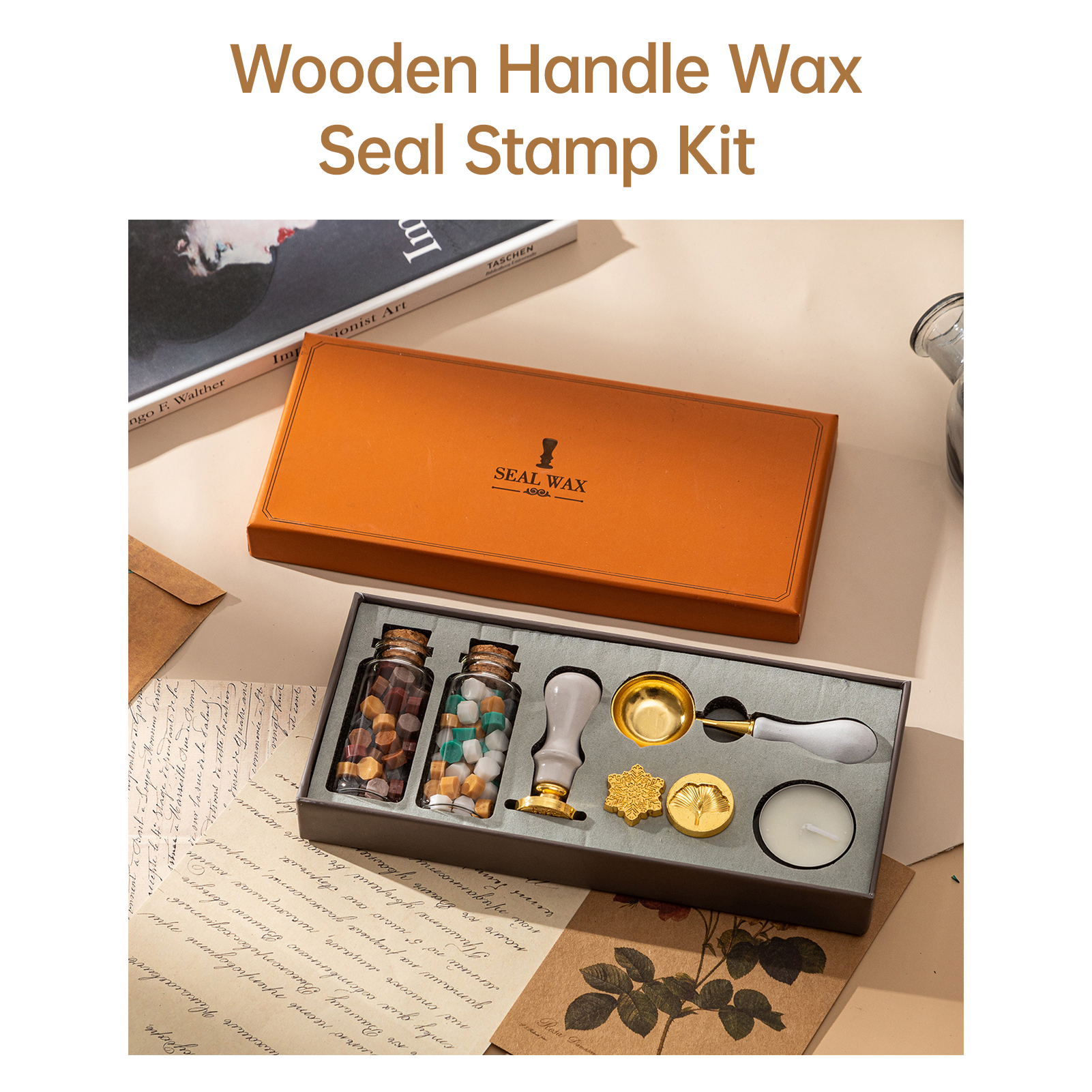 【ساخن】طقم ختم الشمع مع 3 قطع خ - مراجعة Wax Seal Letter Kit وسعره