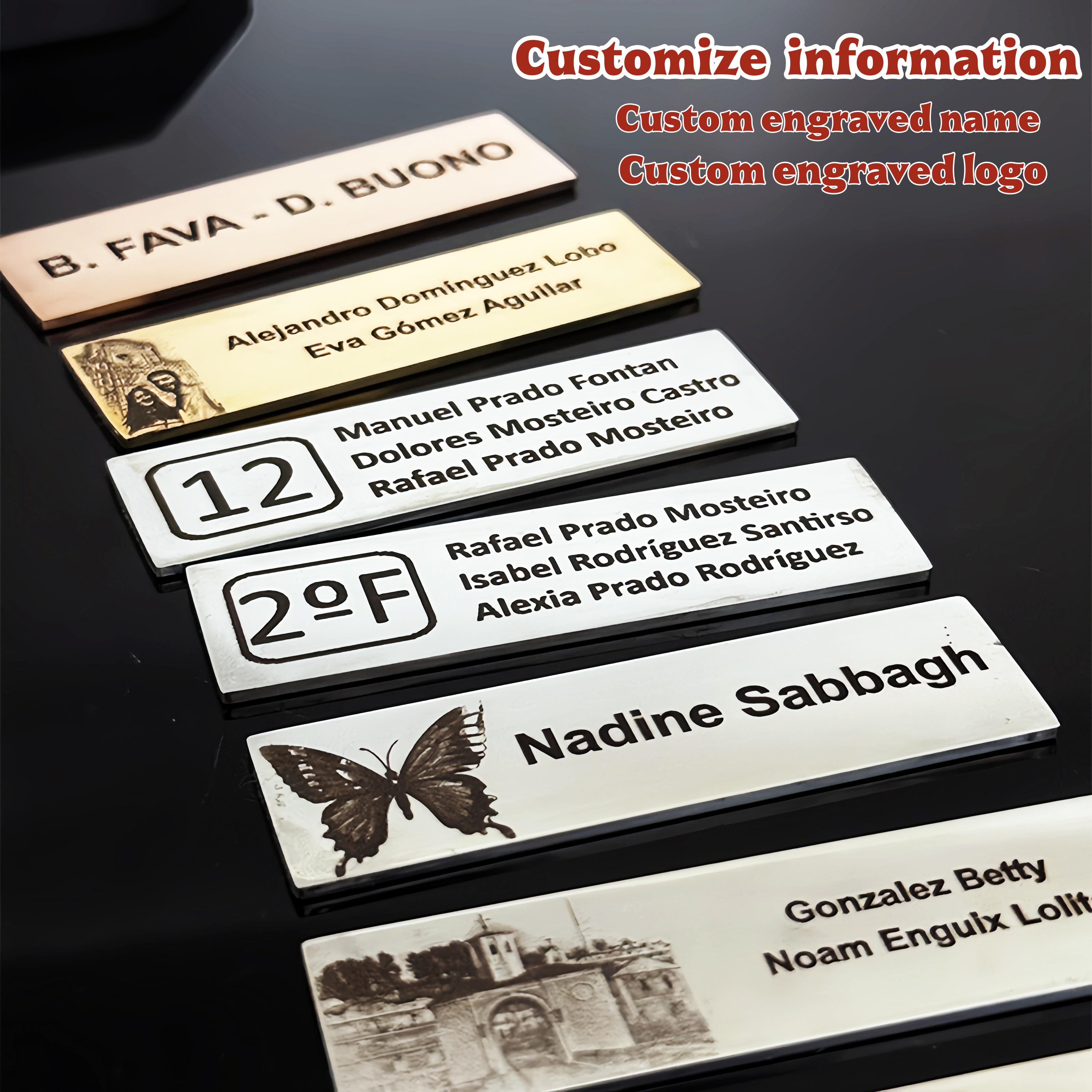 لوحة اسم معدنية مخصصة 70×20 مل - مراجعة Personalized Name Box وسعره