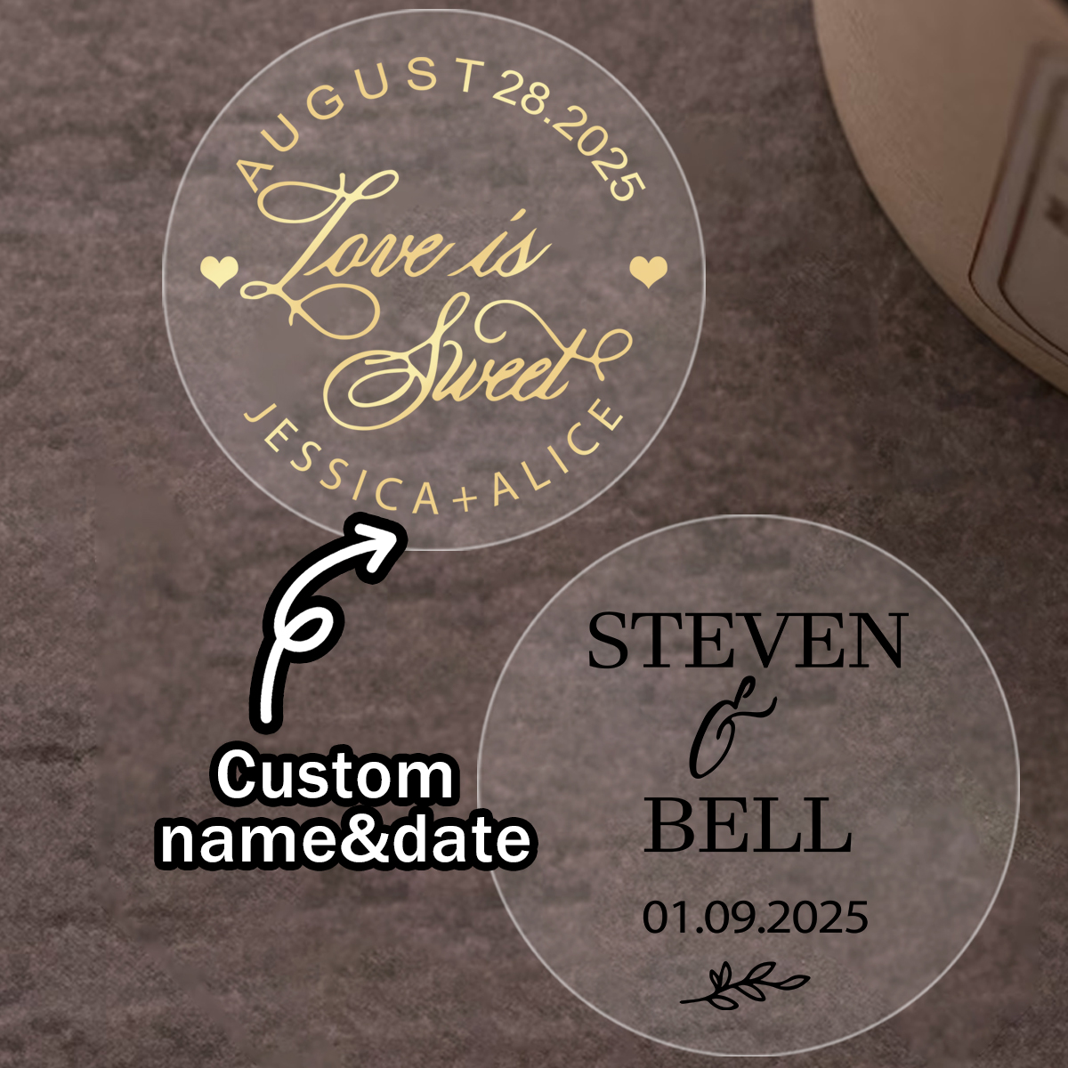 30-240 قطعة ملصقات شفافة دائري - مراجعة Personalised Candle Label وسعره