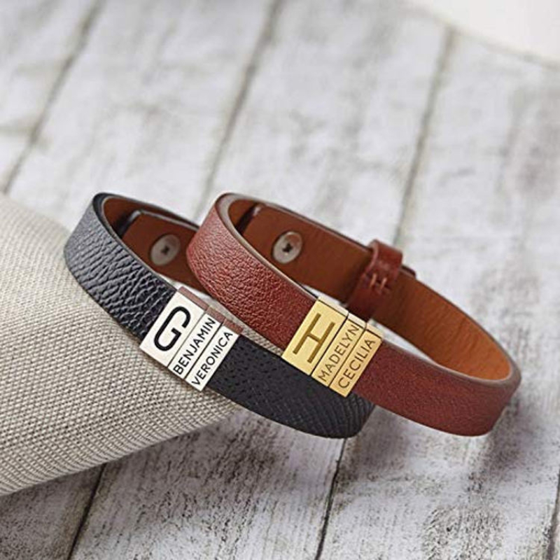قابل للتعديل سوار جلد طبيعي ،  - مراجعة Coordinates Bracelet وسعره