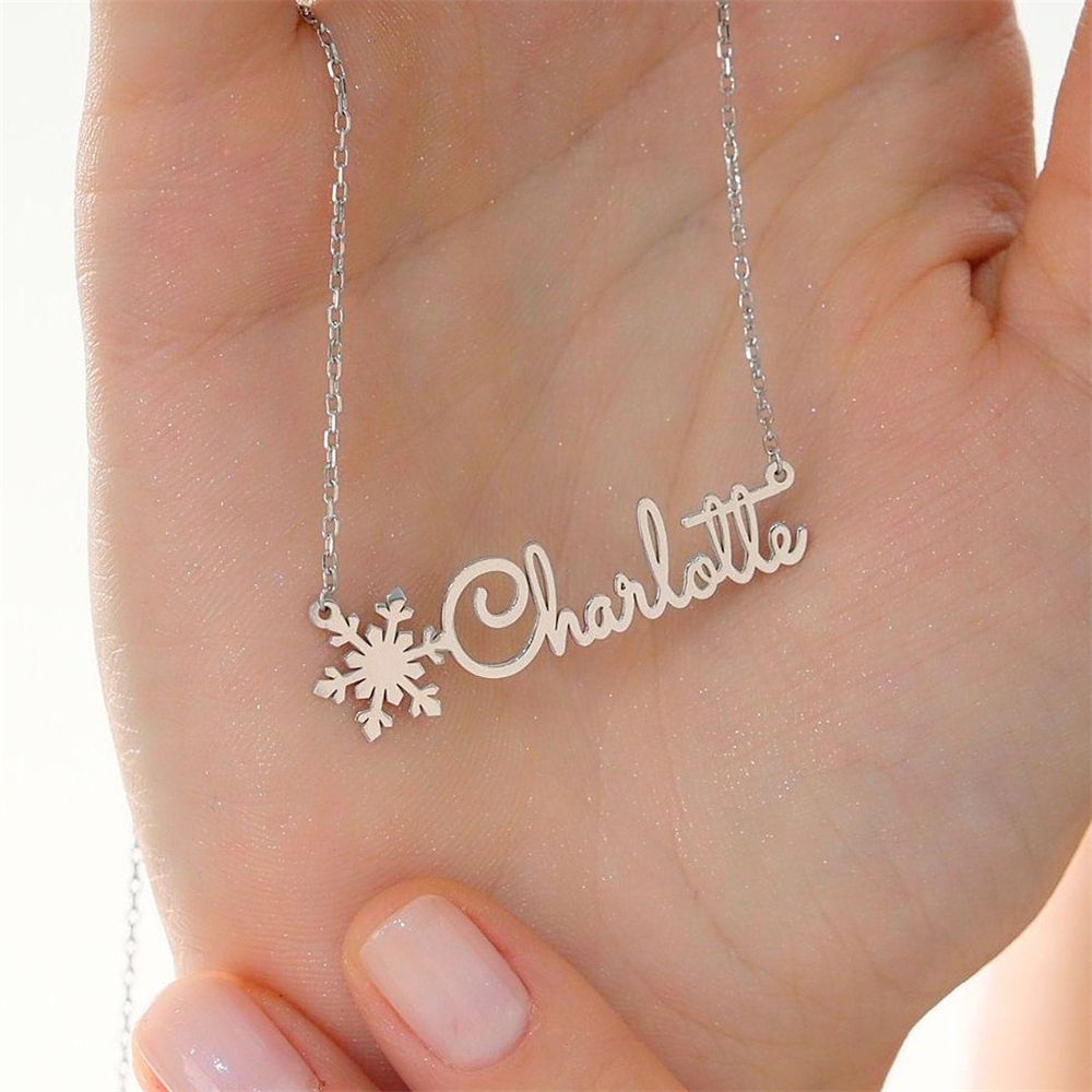 مخصص اسم بسيط قلادة الفولاذ ال - مراجعة Birth Flower Necklace وسعره