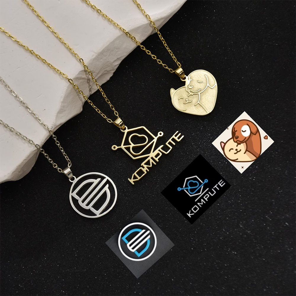 مخصص شعار الشركة قلادة شخصية ق - مراجعة Name Necklace Custom وسعره