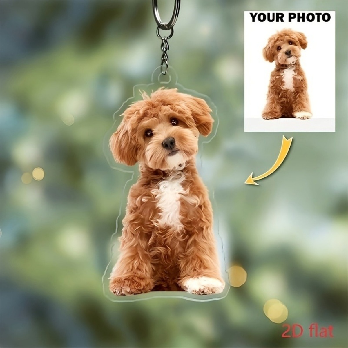 سلسلة مفاتيح مخصصة بالصور - حل - مراجعة Pet Portrait Custom وسعره
