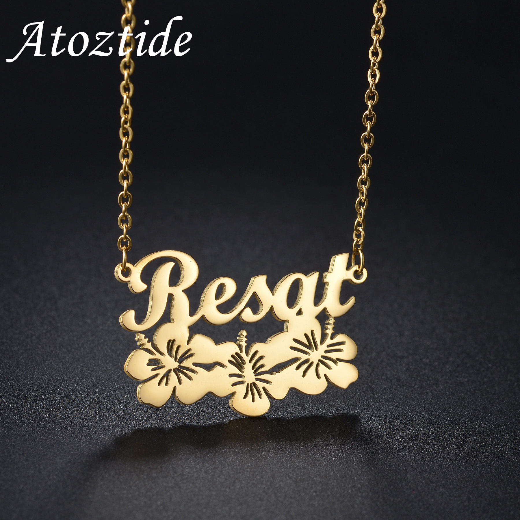 Atoztide شخصية مخصصة النباتات  - مراجعة Birth Flower Necklace وسعره