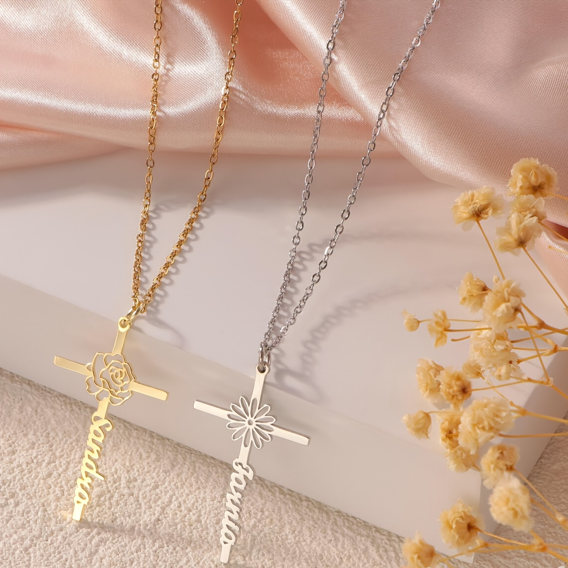 قلادة مخصصة بزهرة الميلاد واسم - مراجعة Birth Flower Necklace وسعره