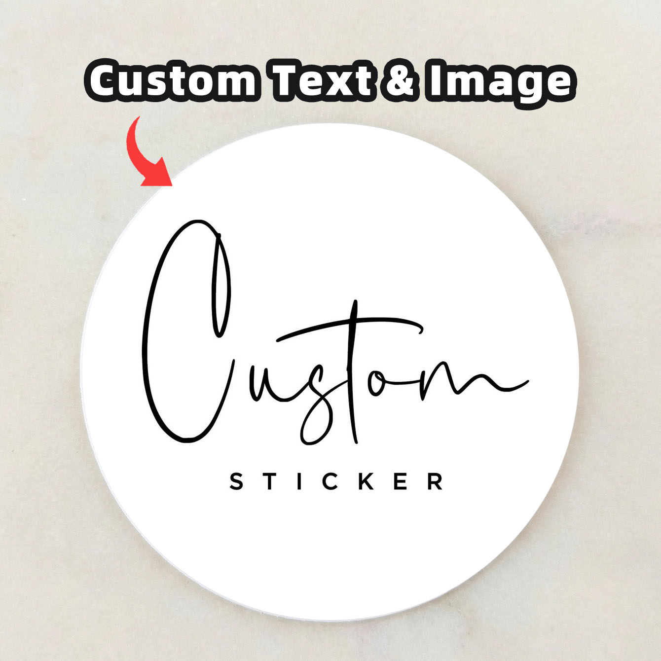 1-100 قطعة ملصقات دائرية مخصصة - مراجعة Personalised Candle Label وسعره