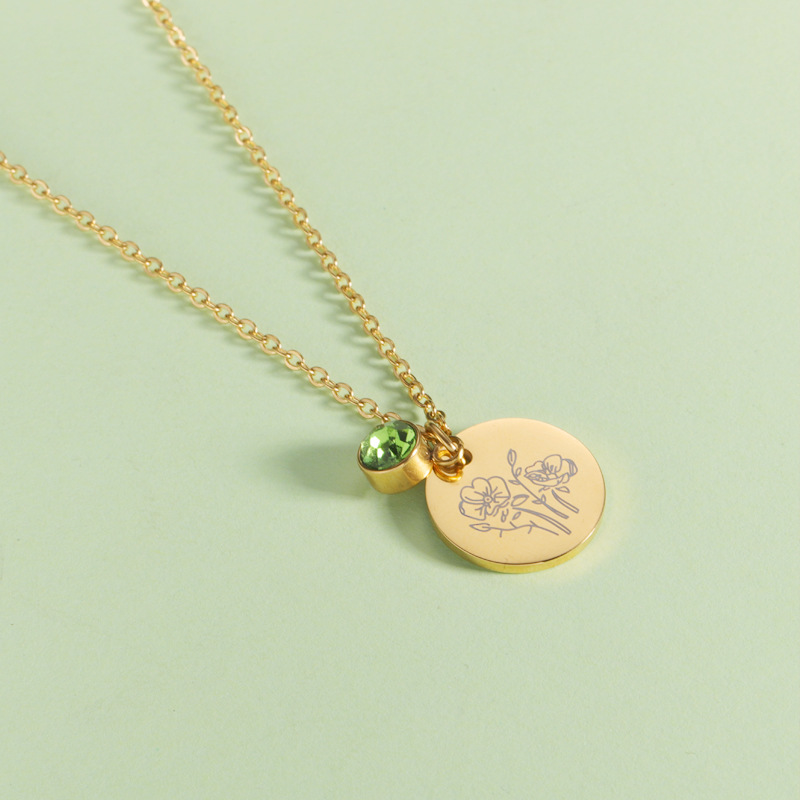 الكريستال جوهرة قلادة للنساء ش - مراجعة Birth Flower Necklace وسعره