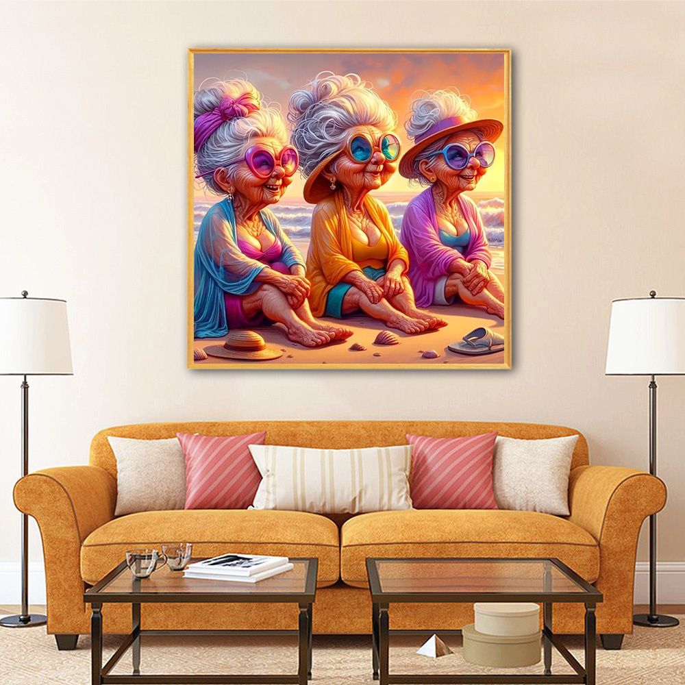 موموارت الماس اللوحة سيدة عجوز - مراجعة Photo Mosaic Print وسعره