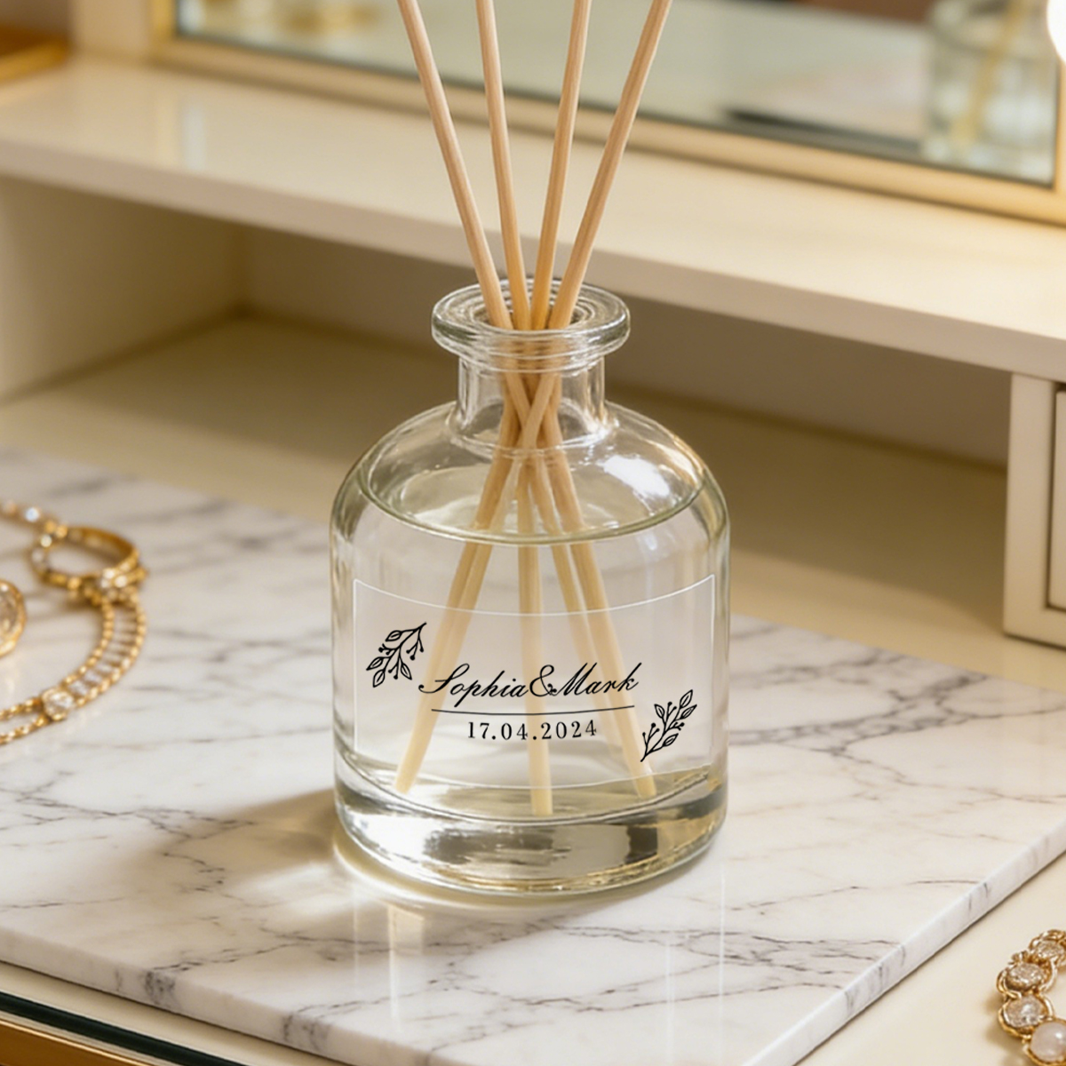 30-300 قطعة من ملصقات الزفاف ا - مراجعة Personalised Candle Label وسعره
