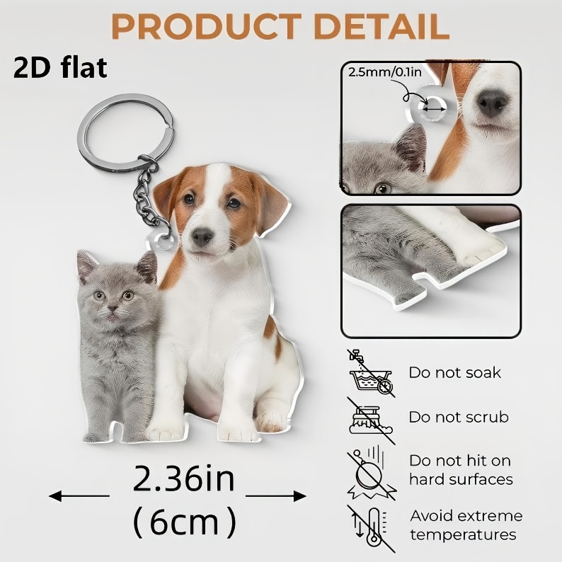 سلسلة مفاتيح أكريليك مخصصة مع  - مراجعة Pet Portrait Custom وسعره