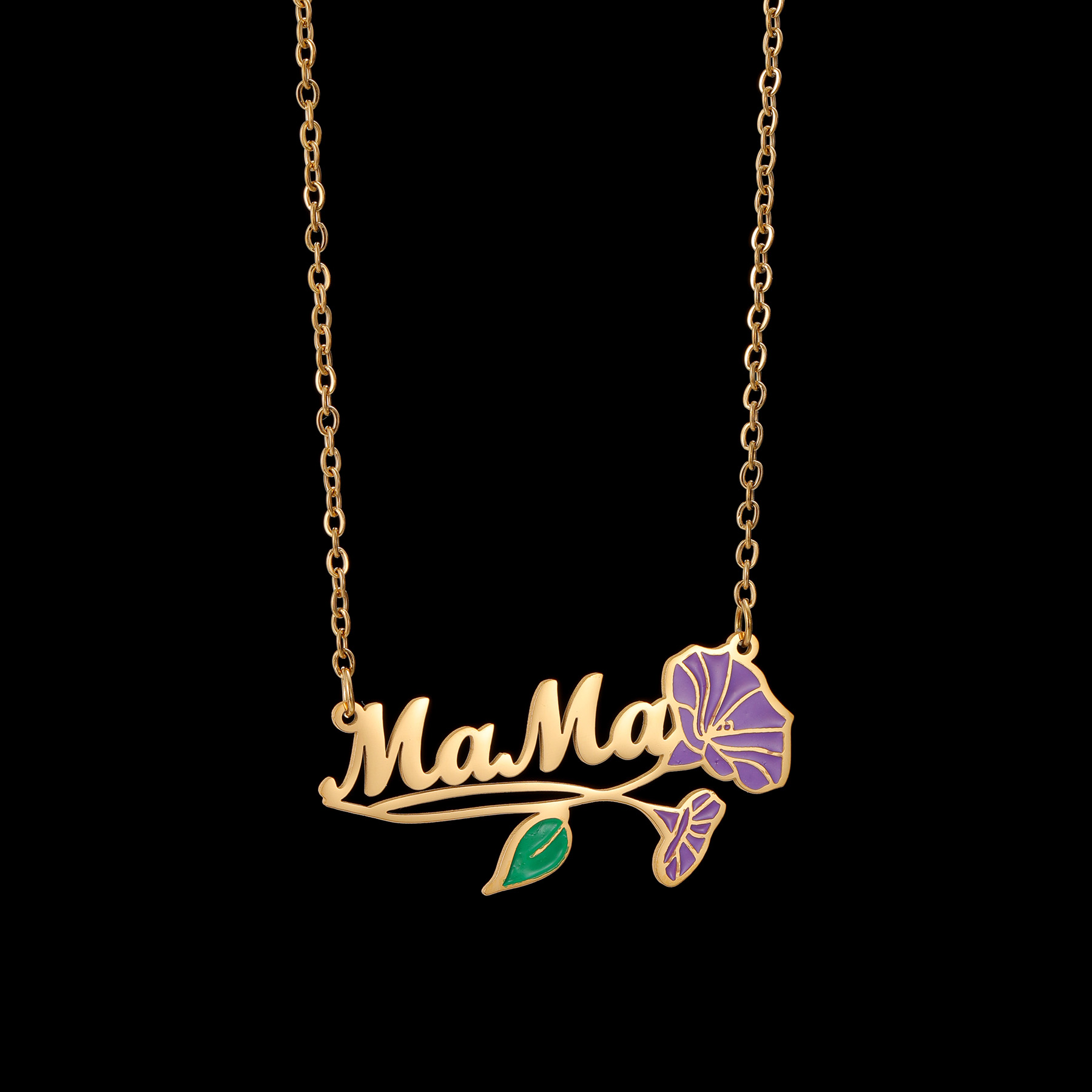 قلادة أتشيروب مخصصة بالاسم مع  - مراجعة Birth Flower Necklace وسعره