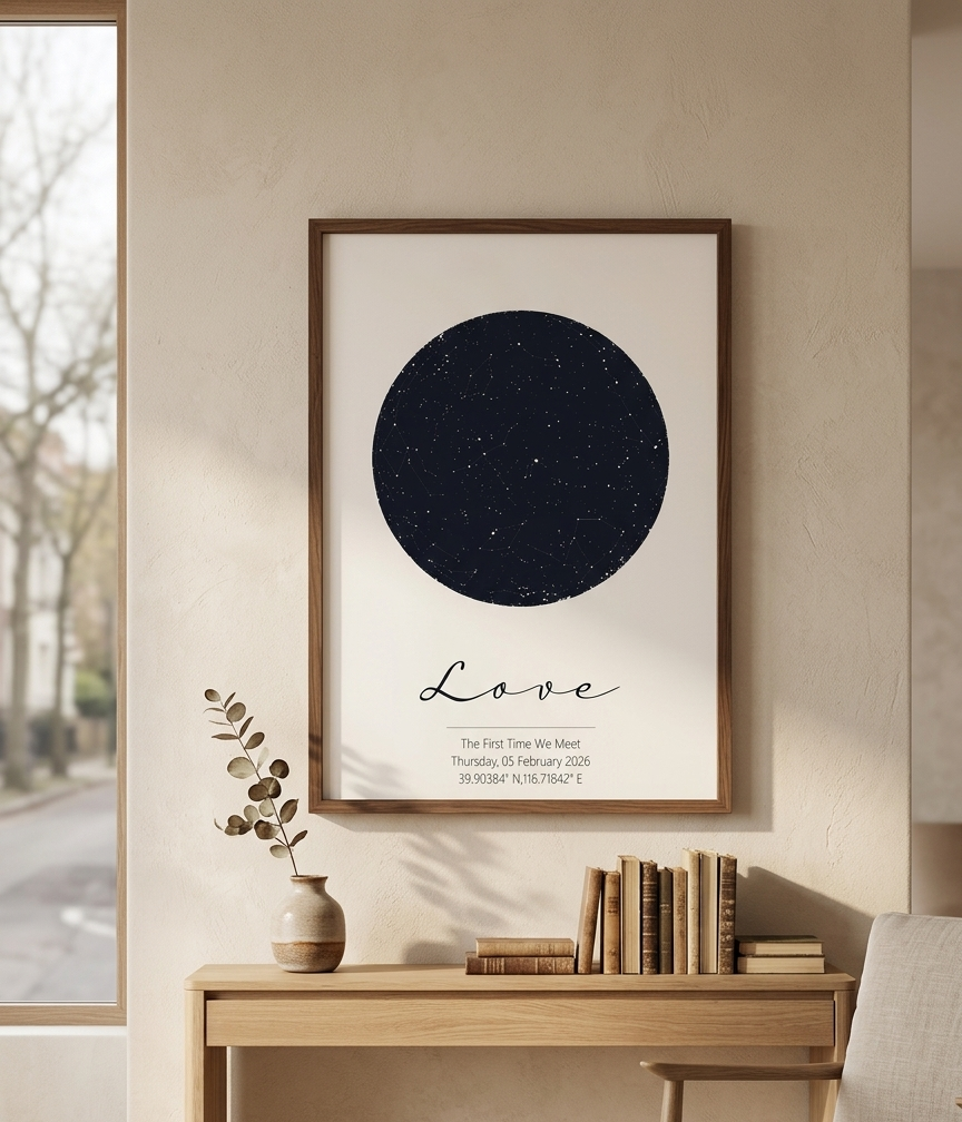 لوحة قماشية مخصصة لخريطة النجو - مراجعة Custom Star Map وسعره