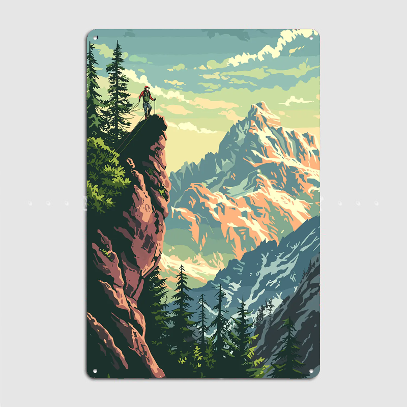 لافتة معدنية بتصميم منظر طبيعي - مراجعة Custom Map Poster وسعره