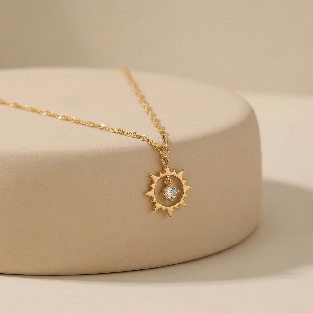 قلادة شمسية عتيقة الطراز مصنوع - مراجعة Birth Flower Necklace وسعره