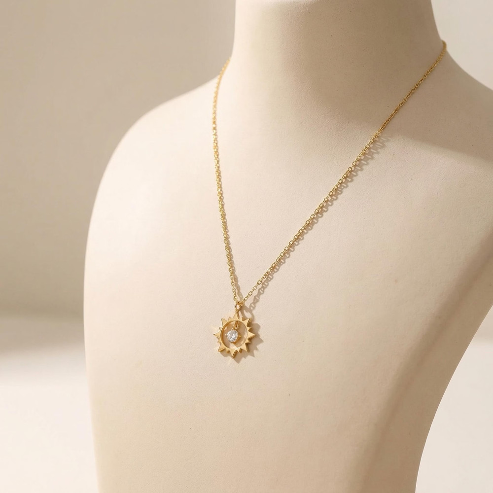 قلادة شمسية عتيقة الطراز مصنوع - مراجعة Birth Flower Necklace وسعره