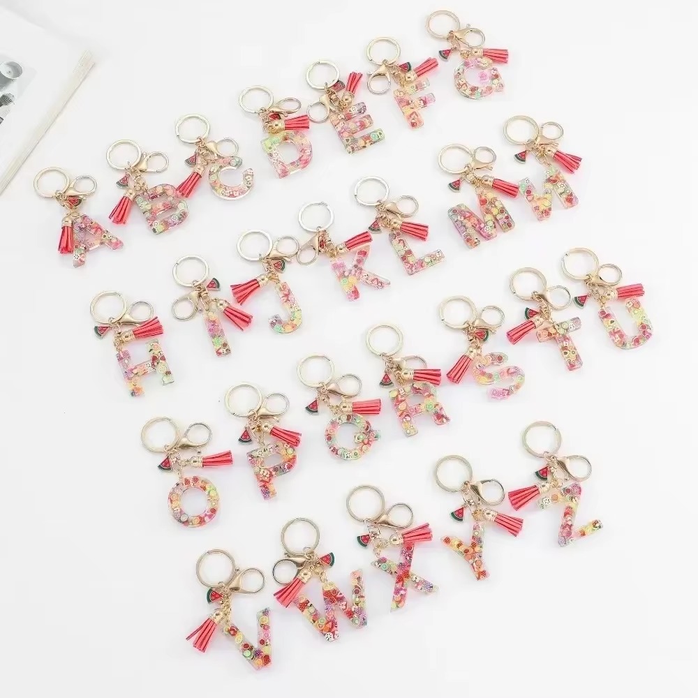 شخصية A-Z حلقة رئيسية مشبك سلا - مراجعة Monogram Keychain Leather وسعره
