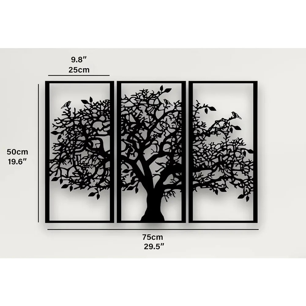 3 قطع ديكور جداري معدني على شك - مراجعة Family Tree Print وسعره