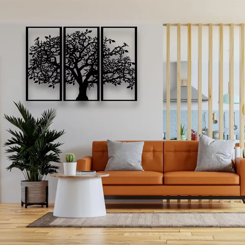 3 قطع ديكور جداري معدني على شك - مراجعة Family Tree Print وسعره