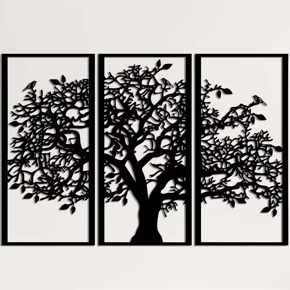 3 قطع ديكور جداري معدني على شك - مراجعة Family Tree Print وسعره