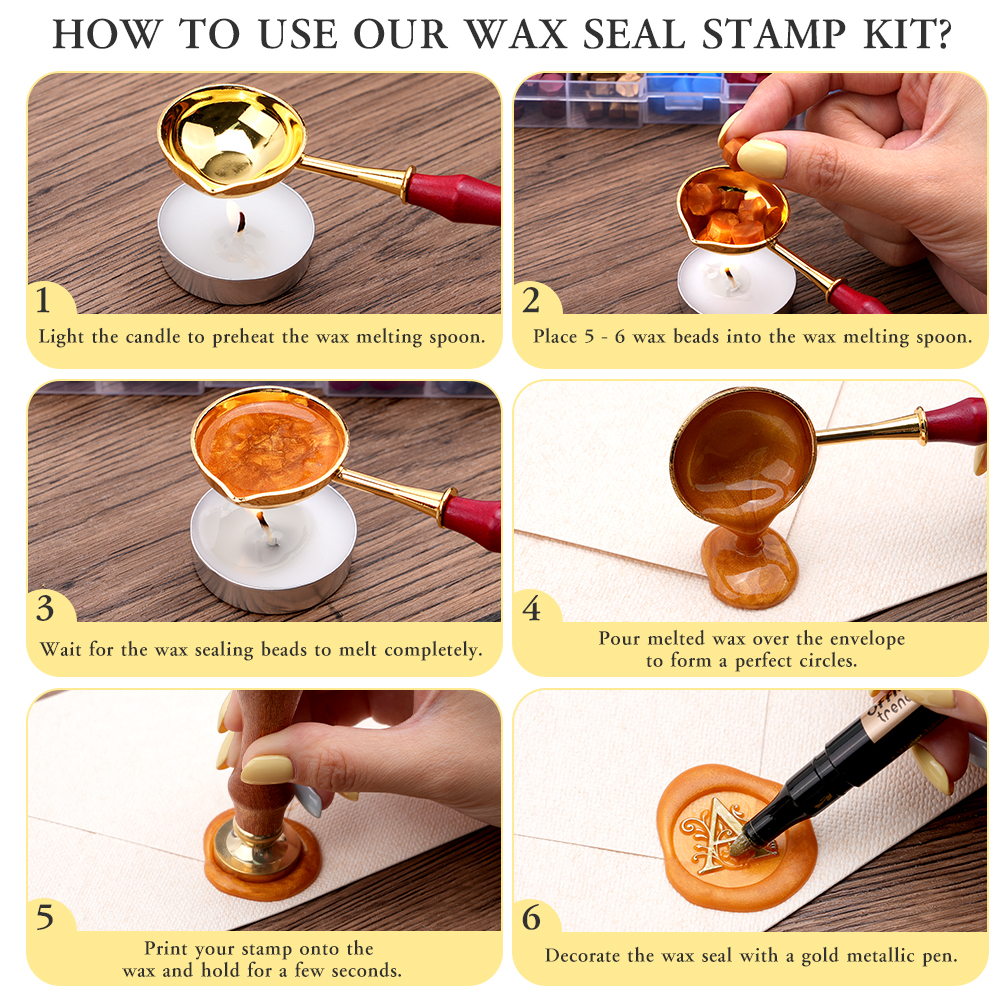 طقم ختم شمعي بالحروف من A إلى  - مراجعة Wax Seal Letter Kit وسعره
