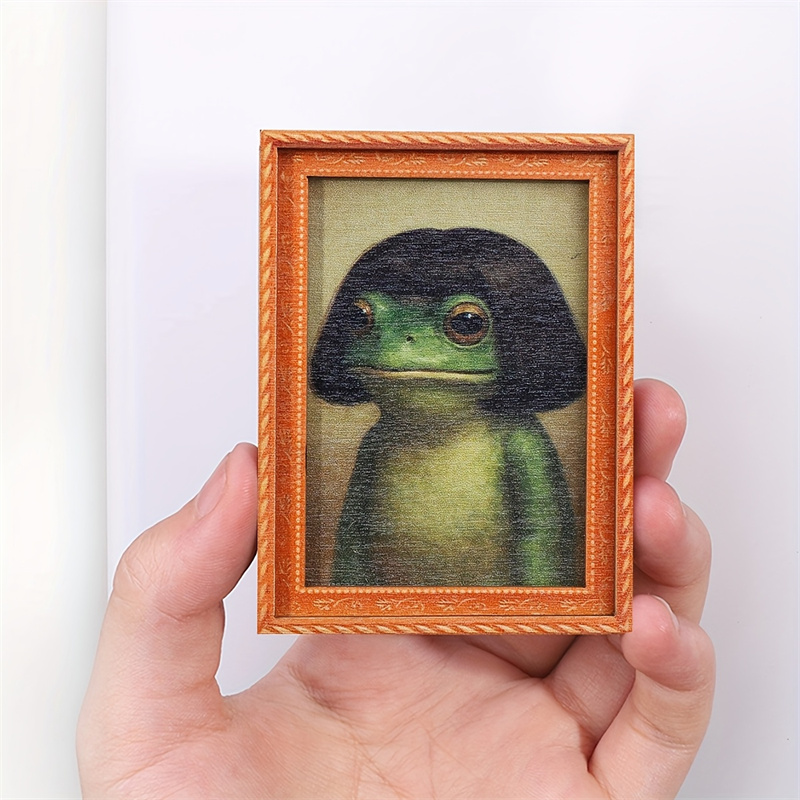 إطار صور خشبي صغير على شكل ضفد - مراجعة Engraved Wood Frame وسعره